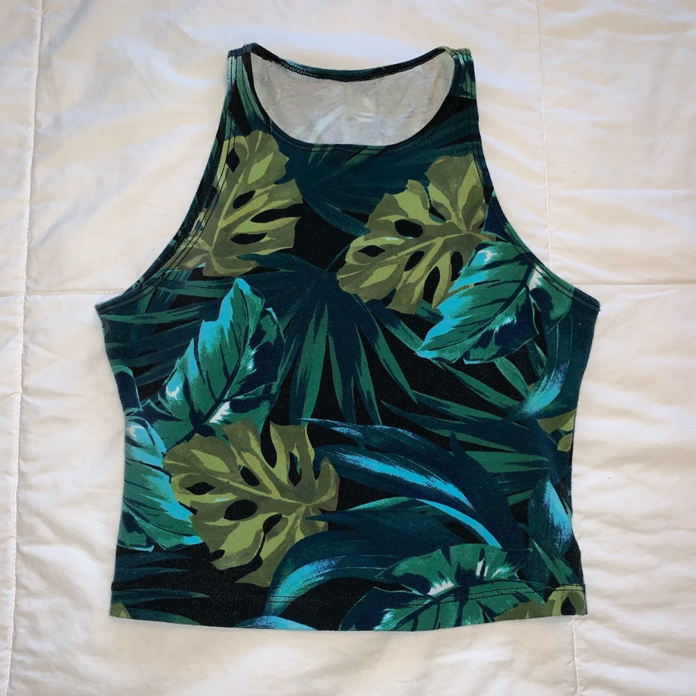 Palm tree crop top size small